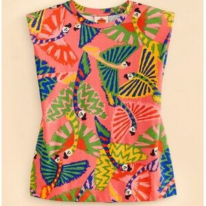 New with tags Farm Rio Graphic Macaw Shirt
